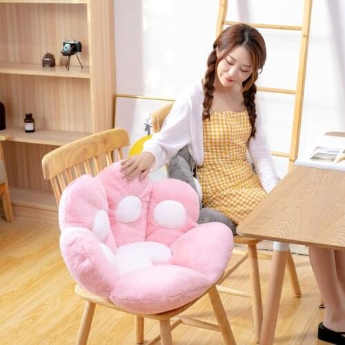 Seat Cushion Cat Paw Shaped Cute Seat Cushion Cat Paw Shaped Lazy Sofa Office Chair Cushion For Office Room