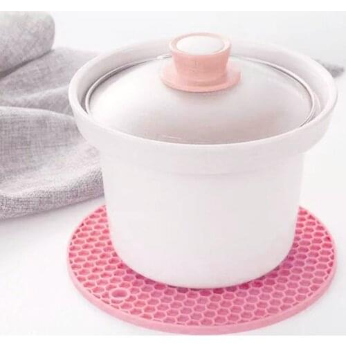 14cm Round Heat Resistant Silicone Mat Drink Cup Coasters Non-slip Pot Holder Table Placemat Kitchen Accessories Onderzetters