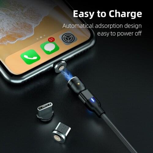 Nylon Braided Magnetic Cables fast charging data transfer for huawei xiaomi android cell phones iphone USB Cables