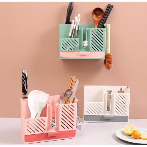 Multi-function Storage Holder Removable Base Drain Holes Chopsticks Holder Box for Home Kitchen Organizer Storage Racks