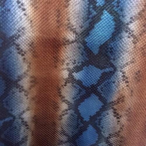 New Metallic Python Snake Emboss Genuine Cow Leather Piece for Tote/Handbag ,Free Shipping