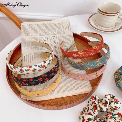 1PC Retro Female Head Hoop Hair Bezel For Women Hair Band Floral Headband Ladies Simplicity No Slip Headwear Hair Accessories