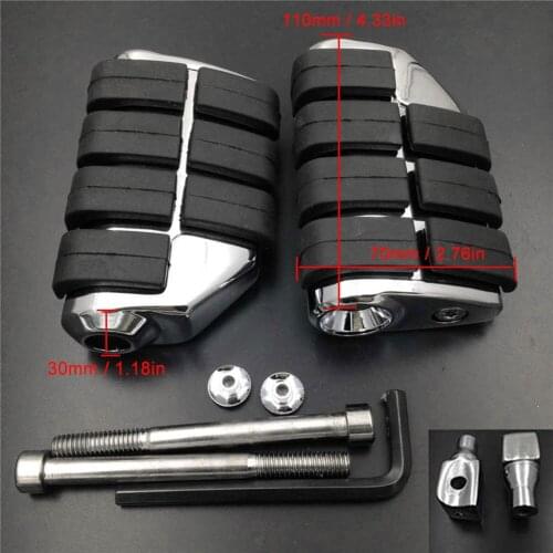 Large Rear Foot Pegs Pedals footpeg Rest For Honda Shadow ACE Aero 1100 VT1100C2 VT1100C3 Black VT1100C3 VT1100T Tour Black