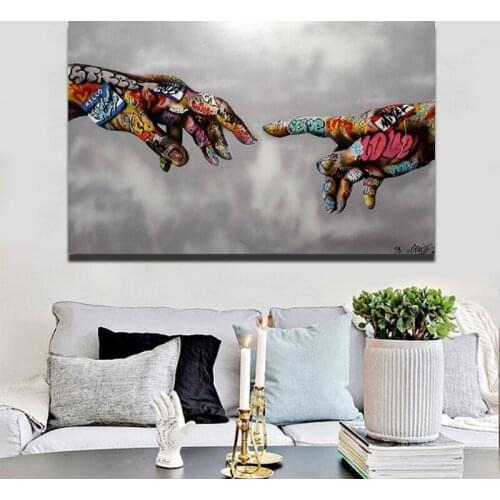 Abstract Graffiti Pop Art Poster Print Canvas Painting Street Art Urban Art Hand Wall Picture for Living Room Home Decor Cuadros