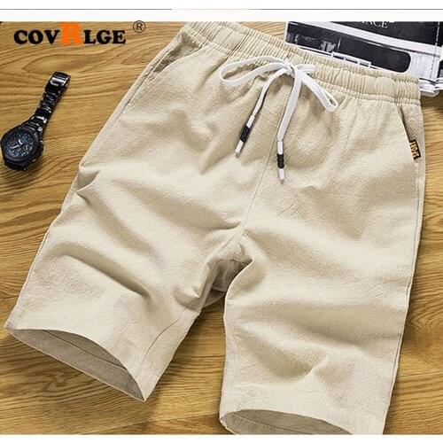 Casual Pants Cotton Short Pants Summer Men shorts Casual Loose Cropped Trousers Sports Shorts Loose Knit Straight 5XL MKD048
