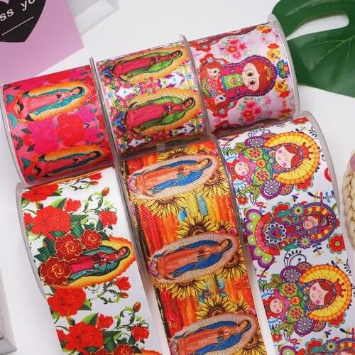DIY Handmade Materials Printed Grosgrain Ribbon 50 Yard Per Size 57613