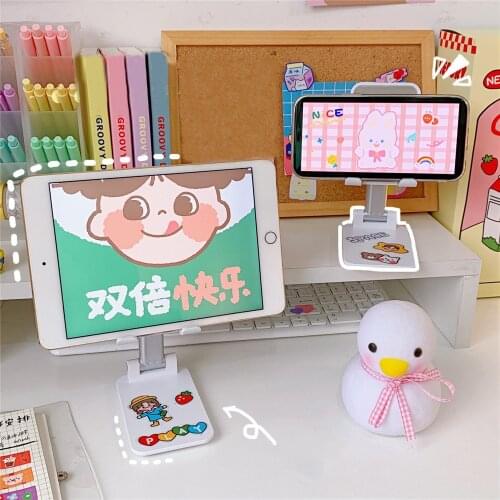 Foldable Mobile Phone Holder Height Adjsutable Phone Stand Holder Portable Tablet PC Holder Display Stand Office Supplies