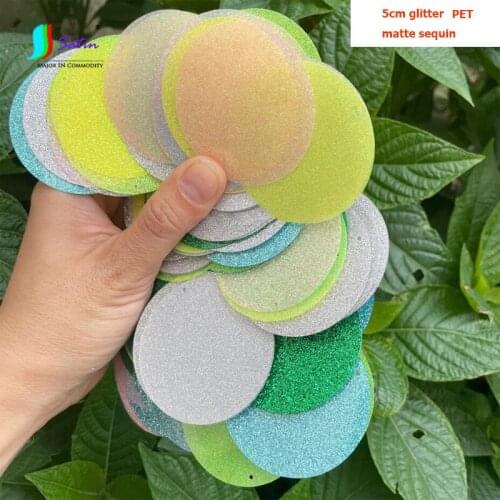 Mixed Color PET Heat Resistance Weight 500g Round Glitter Powder 1-Hole Green Blue Silver Matte Loose Sequin