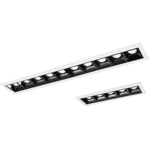 LED line Downlight Recessed Rectangle Grille Ceiling Lamp 2W 4W 10W 20W 30W AC85~265V LED Spot Light For Home Shop Decor