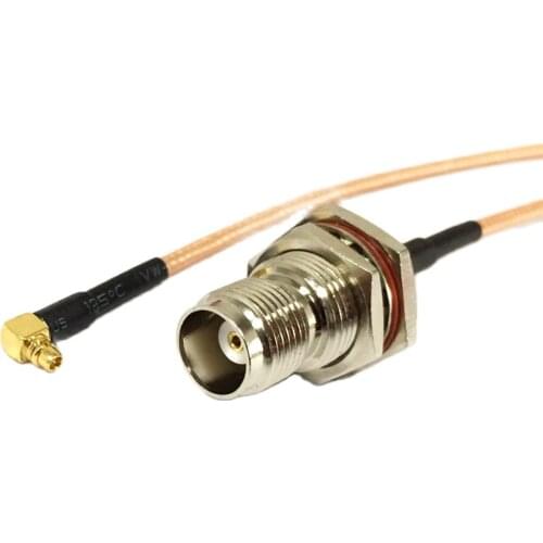 TNC Female Nut Switch MMCX Male Right Angle Pigtail Cable RG316 Wholesale Fast Ship 15CM for WIFI Wireless Modem