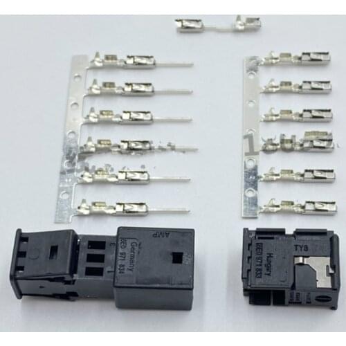 Tyco AMP TE 6P Male Female Connector Plug Wire Pigtail For Volkwagen Audi Anti-glare Rearview Mirror 8E0 971 833 8E0 971 834