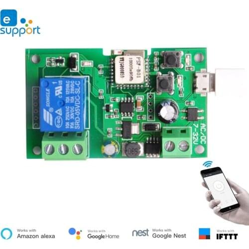 EweLink smart USB 7-32V DIY 1 Channel Jog Inching Self-locking WIFI Wireless Smart Home Switch Remote Control For Amazon Alexa