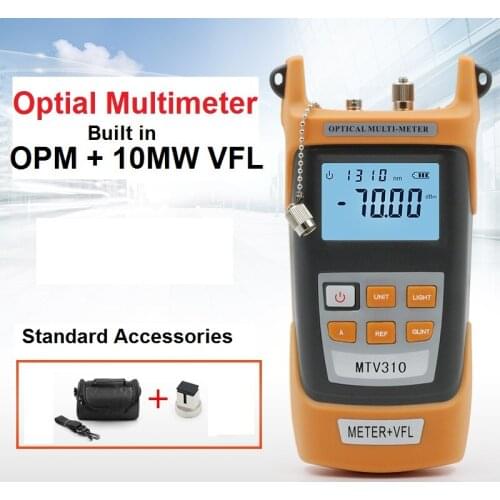 All-IN-ONE Fiber optical power meter -70 to +10dBm and 10mw 10km Fiber Optic Cable Tester Visual Fault Locator