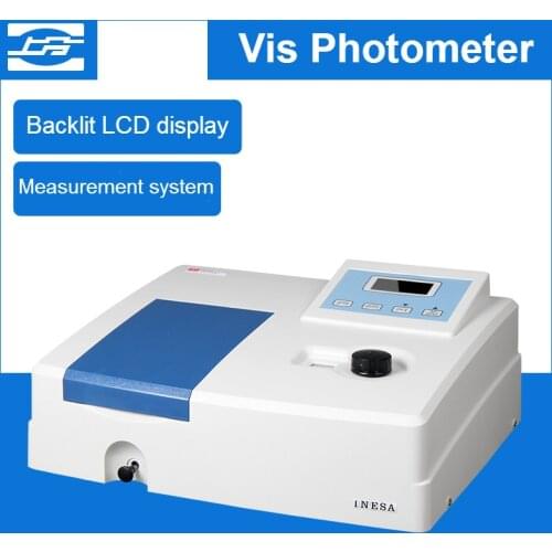 Visible Spectrophotometer 721G-100 Vis Photometer Wavelength 340 - 1000nm (2nm) Backlit LCD Spectrometer Cuvette Stand 100 mm