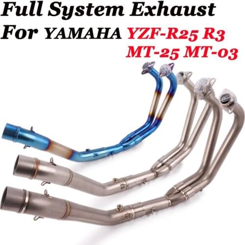 Motorcycle Exhaust System Pipe Escape Front Link Pipe Slip On Catalyst Connect Original For YAMAHA R3 R25 YZF-R3 R25 MT03 MT25