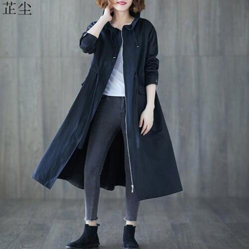 2019 Autumn Winter Long Sleeve Pockets Zipper Clothing Women Jackets Coats Plus Size Long Cardigan Female Loose Outerwear 5XL