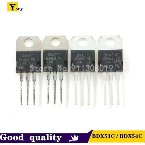 10pcs/lot BDX53C BDX54C TO-220 Complementary Darlington Transistors New Original