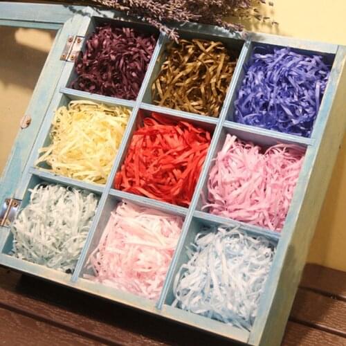 100g Colorful Shredded Crinkle Paper Raffia Gift Box DIY Filling Material Package Baby Shower Wedding Birthday Party Decoration