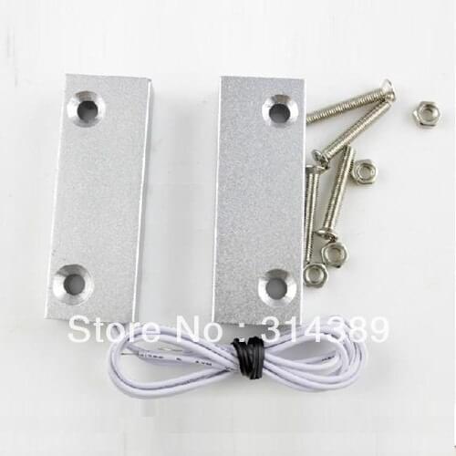 2pcs Wired normal closed Aluminum door Magnetic Sensor,rolling door detector,magnetic contact for Rolling shutter