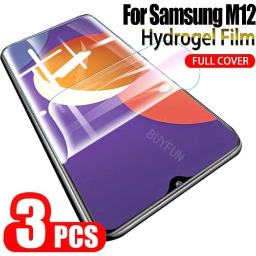 For M12 glass 3PCS For Samsung Galaxy m12 Hydrogel Film Screen Protector Hydrogel Protective For samsung a12 m21s a42 a02s