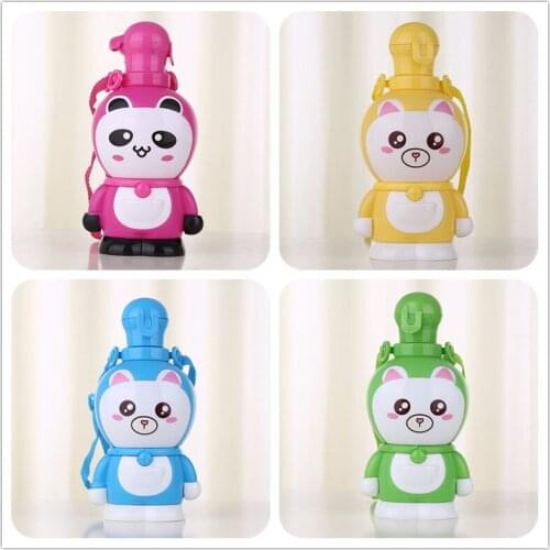 450ML Baby Cute Water Juice Training Bottle Kids Straw Cup Drink Water Cup with Handle for Kids Cup Children Gift