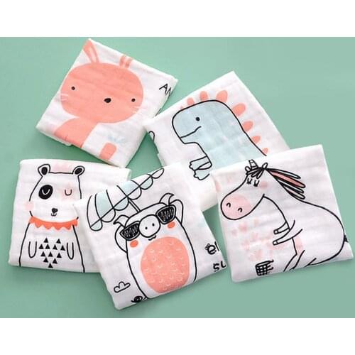 5 Pcs Hot Infant Towel Baby Facecloth Baby Bath Towel Handkerchief Cotton Burp Cloth Soft Absorbent Gauze Kindergarten Washcloth