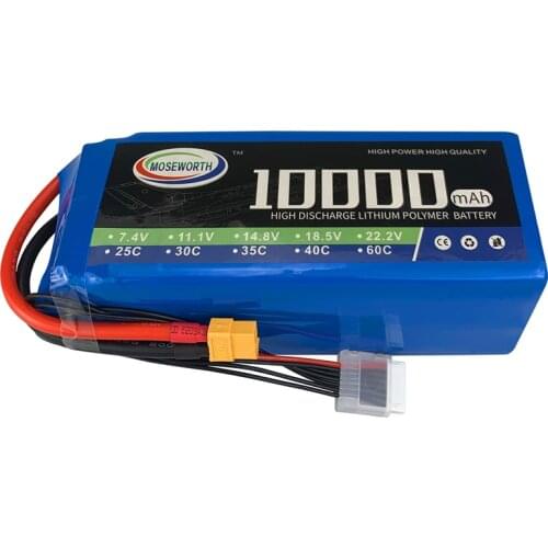 6S 22.2V 10000 12000 16000 22000mAh 25C LiPo Battery For RC Drone Helicopter Airplane Remote Control Multirotor Hexacopter Truck