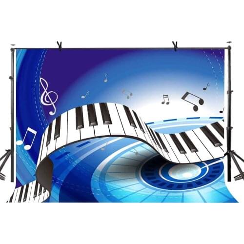 7x5ft Piano Button Backdrop Piano Keys Beautiful Blue Photography Background and Studio Photography Backdrop Props