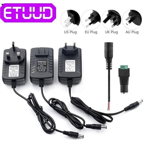 DC 12 V Volt 2A Power Adapter Supply Switching AC 100V-240V to 12V DC Power Supply Adapter EU US UK Plug For Led Light Lamp