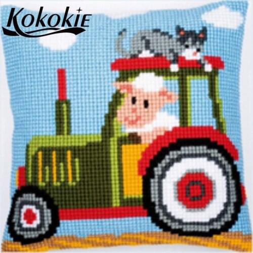 Accessories for cross stitch pillow kits embroider needlework kits diy knitting needles kit for embroidery yarn pillowcase