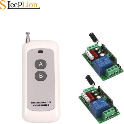 Sleeplion Wireless Relay Switch 220V 110V Remote Control Switch Transmitter+2 Receiver Switches Module 220V With Protector Box