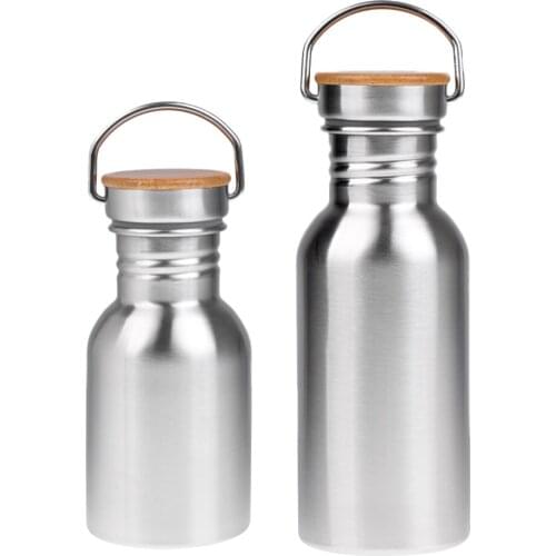 2pcs Stainless Steel Travel Bottle Outdoor Sports Water Bottle Cycling 350ml