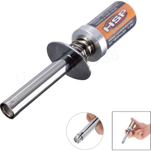 HSP RC Nitro 1.2 V 1800MAH RECHARGEABLE GLOW PLUG starter Igniter AC Charger for Gas Nitro Engine Power 1/10 1/8 RC Car