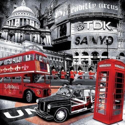 JMINE Div 5D London City Street old Car telephone booth Full Diamond Painting kits art Scenic 3D paint by diamonds