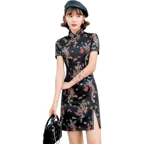 Shanghai Story Short Cheongsam Chinese Traditionl Dress Sexy Qipao