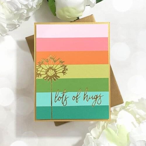 Dandelion Metal Cutting Dies And Corresponding Hot Foil Plate For Scrapbooking Craft Die Cut Card Making Embossing Stencil Photo