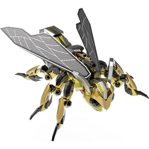 Microworld mechanical Hornet model kits DIY laser cutting Jigsaw puzzle fighter model 3D metal Puzzle Toys for Children gifts