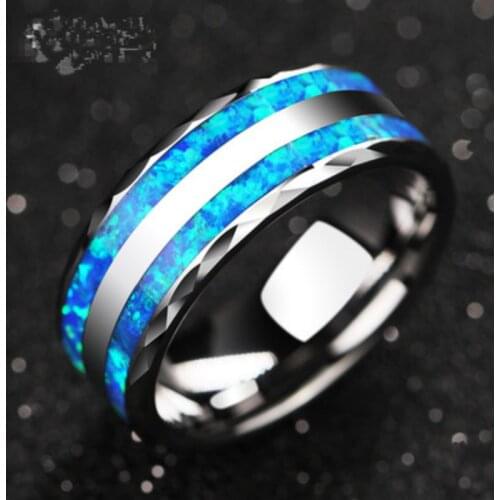 Amxiu Customize Tungsten Steel Fashion Ring Engrave Names Rings For Men and Girls Party Jewelry