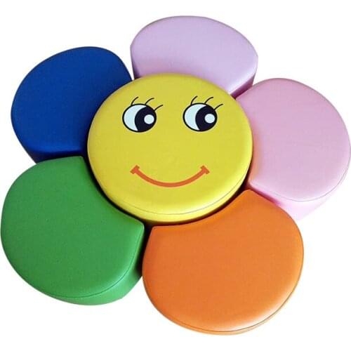 Customized Soft Toys For Playground Center Kids Software Cartoon Play Set 6 Seats YLWS178