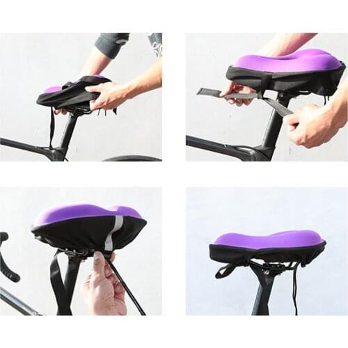 3D Soft Thickened Bicycle Seat Breathable Bicycle Saddle Seat Cover Comfortable Seat Mountain Bike Cycling Pad Cushion Cove