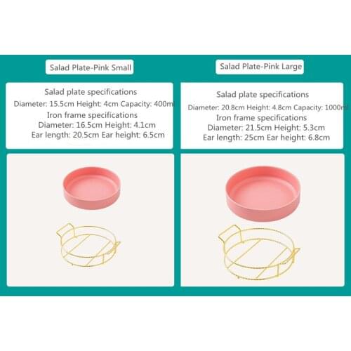 Household 6 inch ceramic plate with iron rack hotel restaurant 8 inch dessert soup plate cutlery set for microwave oven