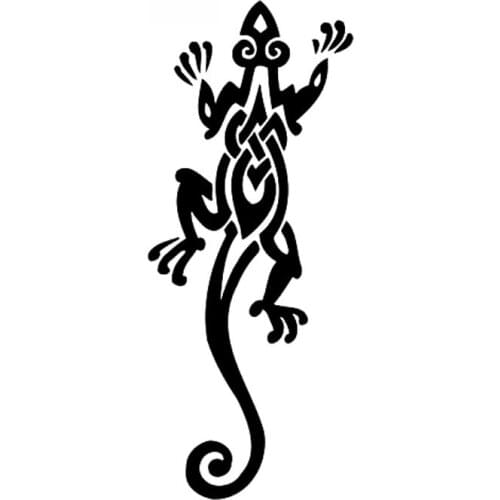 Tribal Tattoo Lizard Animal Sticker High Quality Car Window Decoration Personality Pvc Waterproof Decal Black/white, 16cm*7cm