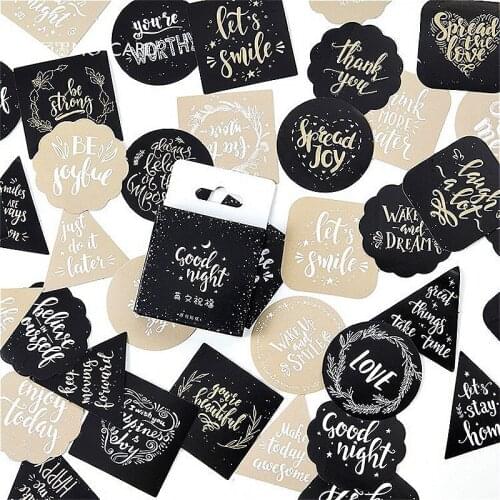 Hot Sale Practical English Blessing Stationery Stickers Posted Kawaii Planner Scrapbooking Stickers Stationery School Supplies