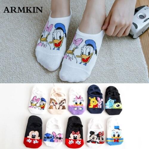 8 Pairs/lot Korea Style Women Socks Kawaii Cute Cartoon Socks Mouse Duck Fox animal ankle Socks Cotton Invisible socks