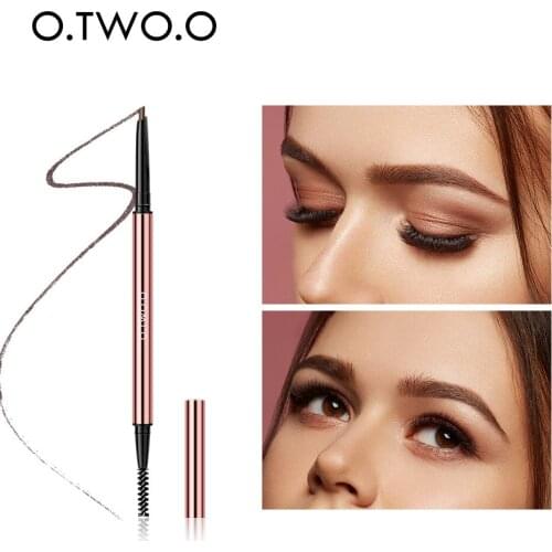 O.TWO.O 6 Colors Triangle Eyebrow Pencil Long Lasting Waterproof Natural Makeup Tool Precise Brow Cosmetics Brown Eye Brow