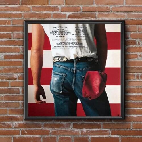 Bruce Springsteen Born In th Music Album Cover Poster Music Singer Star Canvas Poster Wall Painting Home Decoration ( No Frame )