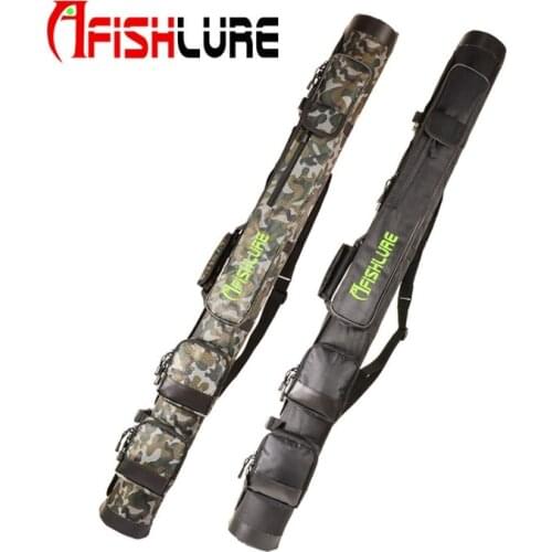 Half off open tube lures fishing rod bag hard PVC tube 1.2M 1.3M 1.45M barrels of big capacity 2 layers Camouflage/black
