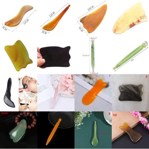 Natural Jade Gua Sha Scraper Board Massager For Face Gua sha Massage Tools Gouache Scraper Facial Massager Skin Care Tools