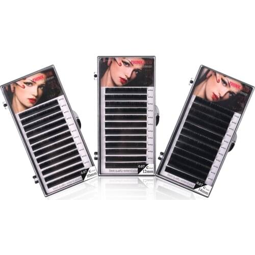 THINK SHOW 12Lines Eyelash Extension Dramatic Individual Lashes Faux Mink Volume Eyelash Extension For Make Up