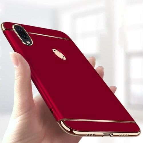 Luxury Phone Case For Xiaomi Redmi Note 5 6 7 Pro Coque Plating 3 in 1 Hard PC Cover Case For Xiaomi Redmi S2 7 7A Note 4 4X